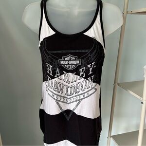 Harley-Davidson Graphic Tank Biker Y2K Style